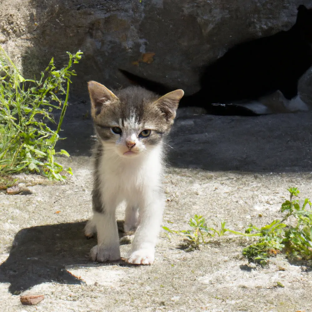 Kitten walking